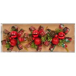 Украшение декоративное Chomik Шарики с шишкой 11 см 3 шт. красная (5900779856004_1)