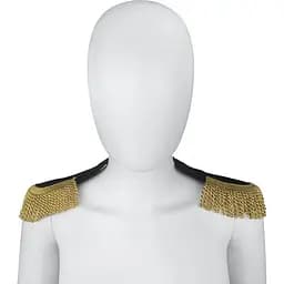 Еполети погони чорні з золотом на шпильках