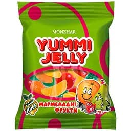 Цукерки желейні Yummi Jelly Фрукти мармеладні 70 г