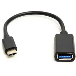 Кабель PowerPlant OTG USB 2.0 AF-Type-C, 0.1 м