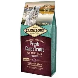 Сухой корм Carnilove Fresh Carp & Trout для стерилизованных кошек рыба 6 кг