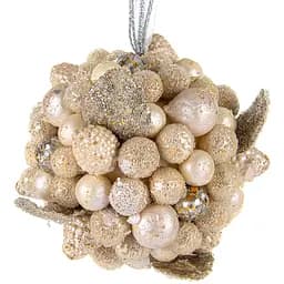 Ялинкова прикраса Куля 10 см золота (66-091)