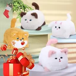 Інтерактивна м'яка іграшка AiDA Smart Blinking Cat біло-коричнева (AD54098) - мініатюра 10