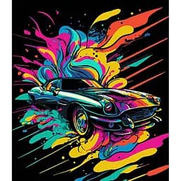 Набор для росписи по номерам Блеск авто, Strateg, на черном фоне, 30x40 см, FH-5