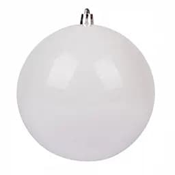 Новогодний шар Yes! Fun пластик 12 cм белый глянец (975102)