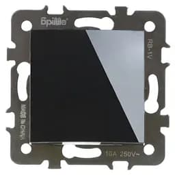 Выключатель Brille одноклавишный черно-белый RB-1V