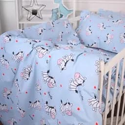 Підковдра MirSon Бязь Kids Time 20-0037 Cute blue zebra 143х210 см (2200009639630)