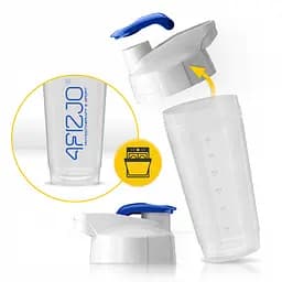 Шейкер спортивний 4FIZJO Ultra 700 мл White/Blue (P-5905973407076) - мініатюра 5