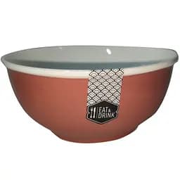 Тарелка глубокая Offtop, 14 см, коричневый (833929)