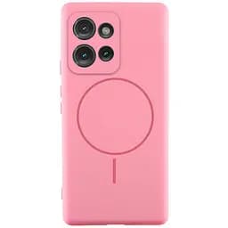 Чехол Silicone Cover Lakshmi Full Camera (AA) with MagFit для Motorola Moto G75 5G Розовый / Light pink