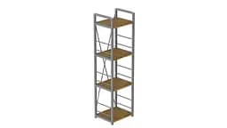 Етажерка 4/34 Ferrum-decor Серії Коннект 120x34x28 сірий ДСП Дуб Артізан 16мм (FRD-104285) - мініатюра 6