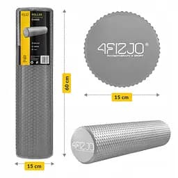 Масажний ролик 4FIZJO CARE+ EVA 60 x 15 см (валик, роллер) 4FJ0523 Grey (P-5907739314406) - мініатюра 12