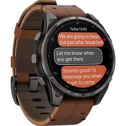 Смарт-годинник Garmin Fenix 8 Pro AMOLED Sapphire 47mm Carbon Gray DLC Titanium with Chestnut Leather Band (010-03198-40) [145040] - мініатюра 3