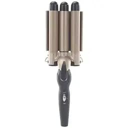 Плойка потрійна Curli Girls М11 керамічне покриття стайлер голлівудська хвиля золота