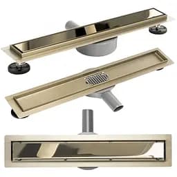 Душовий канал Rea Pure Neo mirror gold pro 80 см REA-G5601