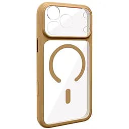 Чохол TPU+PC GETMAN Moon Clear with MagSafe для Apple iPhone 17 Pro (6.3) Brown