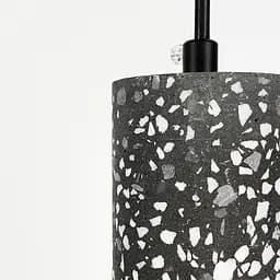 Підвіс Terrazzo Cylinder Long із сірим бетонним плафоном 30х6 см Line.F MJ 163-60*300 BK - мініатюра 3