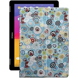 Чехол StatusCASE из экокожи для планшета Prestigio Wize PMT3771 3G Круги-цветные