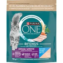 Сухий корм для дорослих котів Purina One Difficult Appetite з вибірковим смаком у їжі з високим вмістом тріски та фореллю 750 г