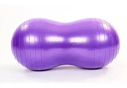 М'яч для фітнесу EasyFit Peanut 45х90 см фіолетовий (фітбол горіх-арахіс) (EF-3022-V) - мініатюра 2