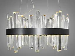 Люстра стельова LED Diasha 836/400PB, 90W, чорний, сучасний стиль для коридору, вітальні, спальні, кухні - мініатюра 2