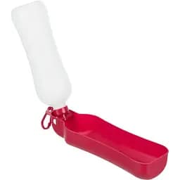 Бутылка дорожная, с миской Trixie 700 мл (красная, черная)