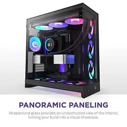 Корпус NZXT H9 Flow RGB+ Tempered Glass без БЖ Black (CM-H92FB-P1) - мініатюра 4