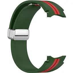 Ремінець для Samsung Galaxy Watch 5 44mm - зелено-червоний ширина кріплення 20мм силікон Watchbands Cls-line (W19-6WB61136966)