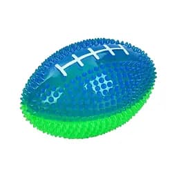 Мяч детский регби, MS4496, 150 г, 8 см, массажный, свет (В ассортименте)