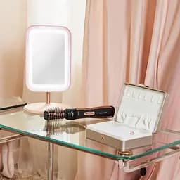 Подарунковий бокс: щітка-стайлер Sokany + косметичне LED-дзеркало + органайзер для прикрас CP2026-8