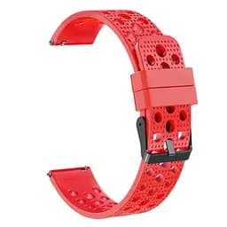 Браслет double для Samsung Galaxy Watch Active 2 44mm - червоний ширина кріплення 20мм силікон Watchbands (W39-5WB19639401) - мініатюра 2