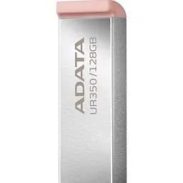 USB флеш накопичувач ADATA 128GB UR350 Silver/Beige USB 3.2 (UR350-128G-RSR/BG) - мініатюра 4