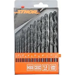 Набір свердел по металу Sthor HSS 2-8 мм 13 шт. (21998)