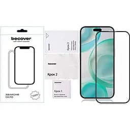 Захисне скло BeCover для Apple iPhone 16 Pro Black (712124) - мініатюра 2