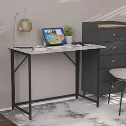 Стол раскладной Морис Ferrum-decor 750x1000x600 Черный металл ДСП Бетон 16 мм (FRD-104675)