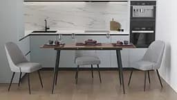 Стіл кухонний розкладний Данді на конусних ногах Ferrum-decor 75x120(160)x70 Чорний метал ДСП Дуб Сонома Трюфель 16 мм (FRD-106781)