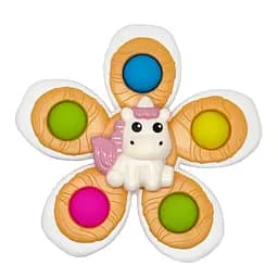 Дитяча брязкальце-спінер Bambi з м'якими кнопками Єдиноріг GZ-05-2