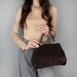 Сумка жіноча замшева Virginia Conti 04062 шоколадна - мініатюра 2