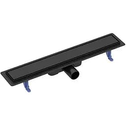 Душовий канал Cersanit Tako 600 мм із двосторонньою решіткою чорний S907-017