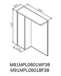 Дзеркало з шафою AM.PM Gem S 60 см M91MPL0601WF38 - мініатюра 8