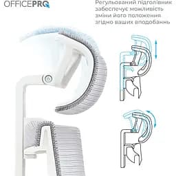 Офісне крісло OfficePro Elegant OC660-W-LG-LG White/Light Gray [148667] - мініатюра 8