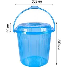 Відро Stars Plast блакитний 21 л (94337/блак) - мініатюра 3