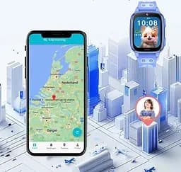 Рожевий дитячий смарт годинник Lemfo D-57 Max з сім картою, GPS трекером та функцією прослуховування Розумний годинник-телефон для дівчинки - мініатюра 13