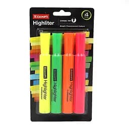 Набор текстовых маркеров Luxor, 4 шт.