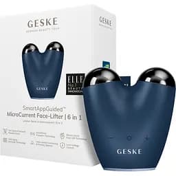 Підтягувач обличчя Geske MicroCurrent Face-Lifter 6 в 1 мікрострумовий темно-синій
