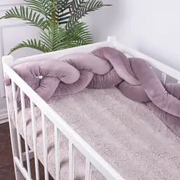 Коса захисна в ліжечко MirSon Kids Time 28-0005 Ashen Velvet велюрова фіолетова - мініатюра 7
