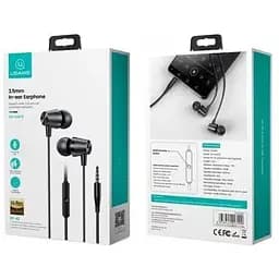 Hаушники USAMS 3.5mm Earphone 1.2m EP-42 US-SJ475 посилений кабель чорні US-SJ475 - мініатюра 4