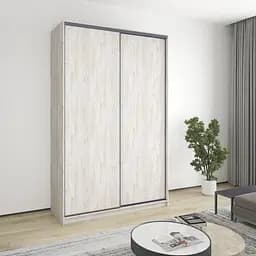 Шкаф-купе двухдверный MebelStar Бавария 2ДСП 150x60x240 см Аляска серый (MBS-4389)