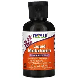 Натуральна добавка NOW Liquid Melatonin, 60 мл