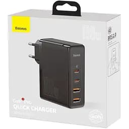 Зарядний пристрій Baseus GaN2 Pro Quick Charger 2C+2U 100W EU Black - мініатюра 5